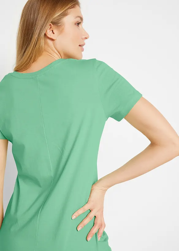 Jerseyklänning i ren bomull (2-pack), bonprix