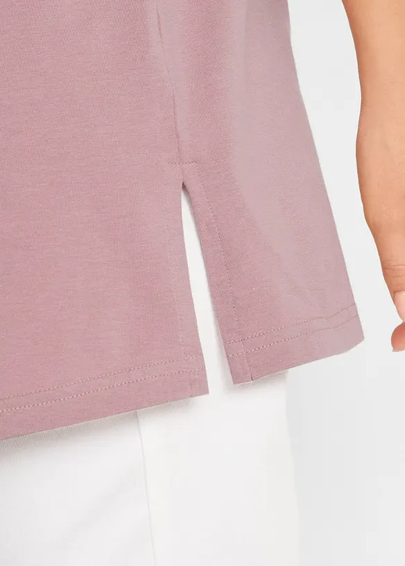 Lång topp med V-ringning (2-pack), bonprix