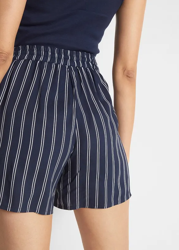 Viskosshorts med knytskärp (2-pack), bonprix