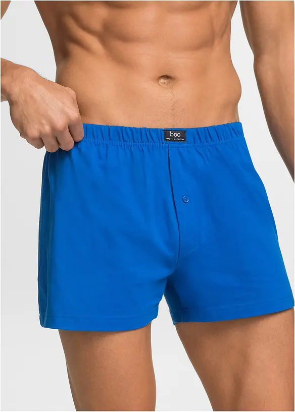 Ledigt skurna jerseyboxershorts i bomull (3-pack), bonprix
