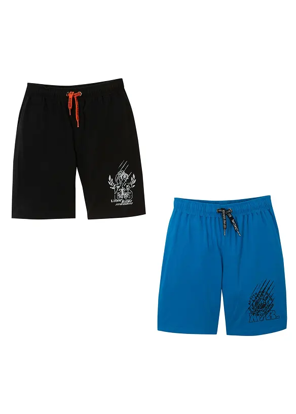 Jerseybermudas för barn med ekologisk bomull (2-pack), bonprix