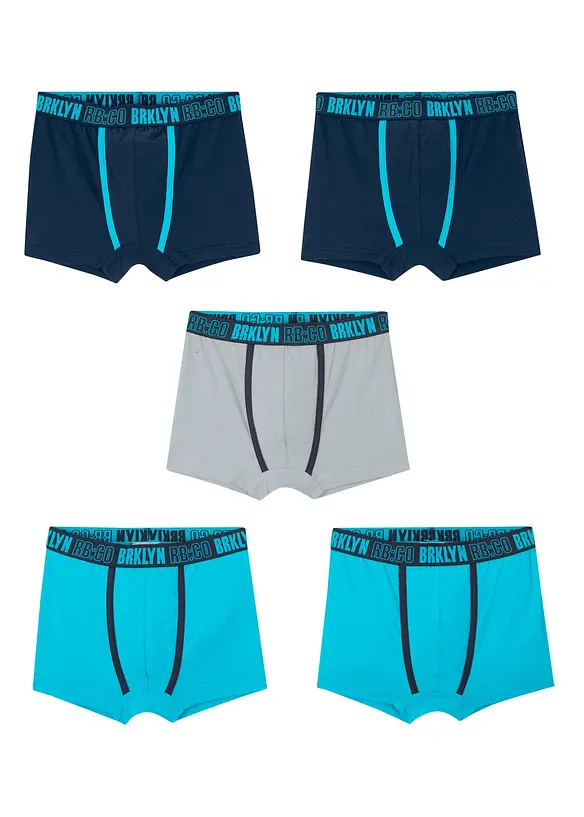 Boxershorts med mjuk bomull (5-pack), bonprix