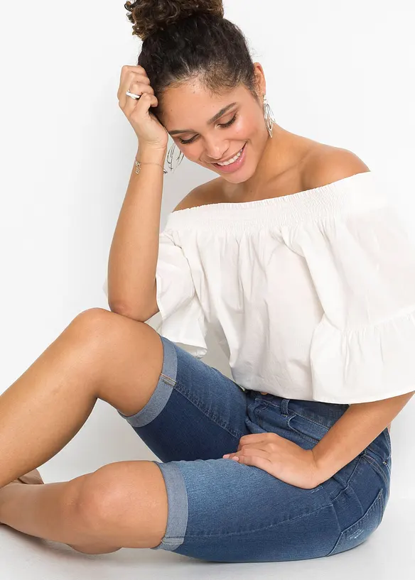 Jeansbermudas Mid Waist, bonprix