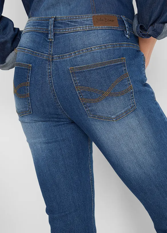 Slim Fit Jeans Mid Waist, cropped, bonprix
