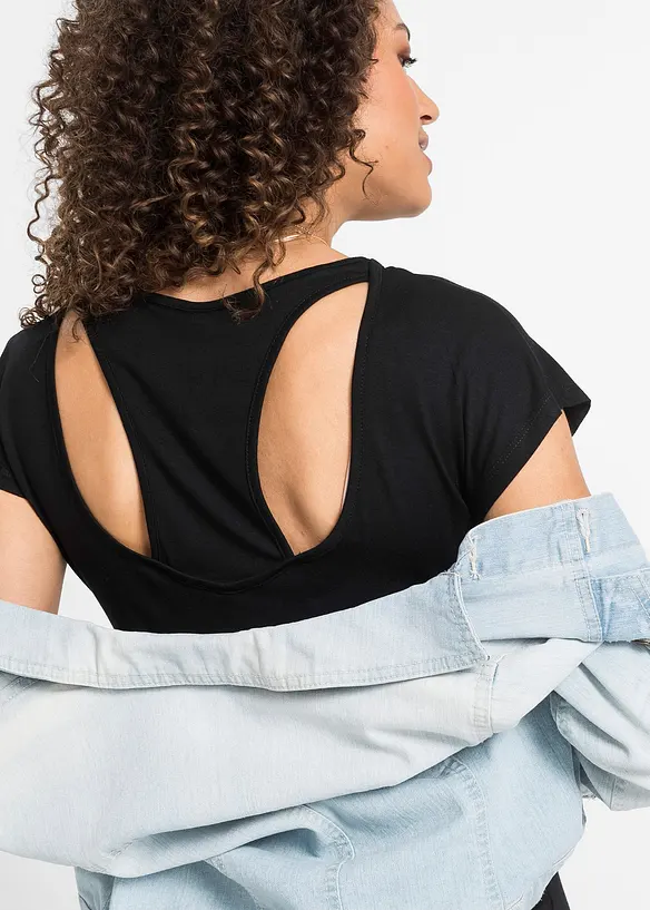 Jerseyklänning i mix av viskos och elastan, bonprix