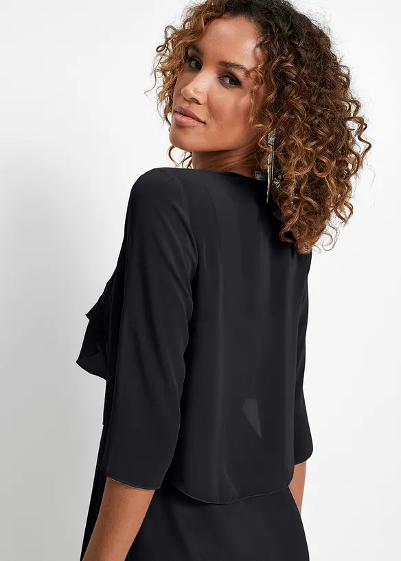 Chiffongbolero med återvunnen polyester, bonprix