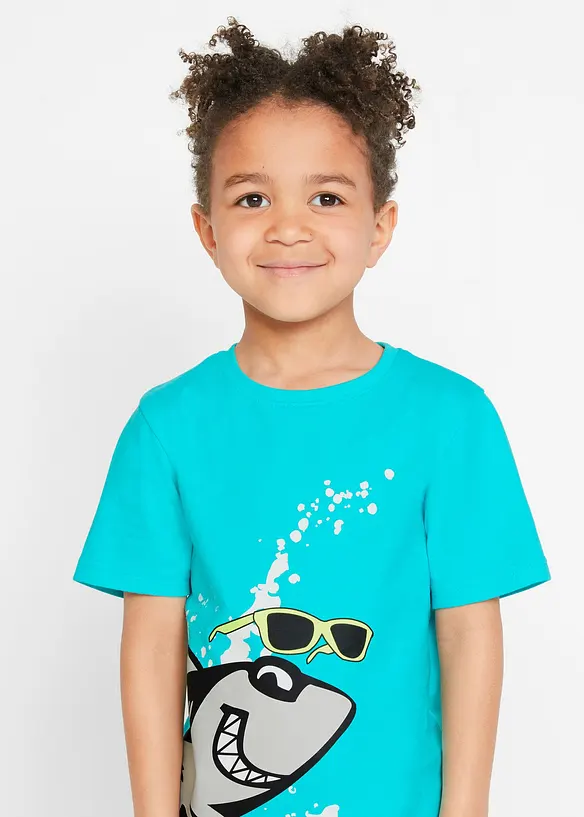 T-shirt för pojkar, i ekologisk bomull (2-pack), bonprix