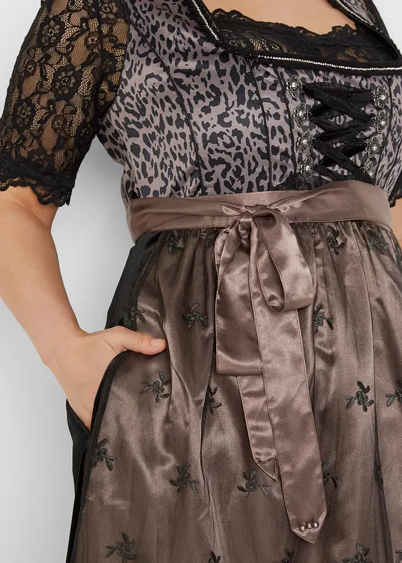 Leopardmönstrad dirndl, bonprix