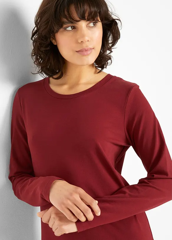 Jerseyklänning av bomull med stretch (2-pack), bonprix