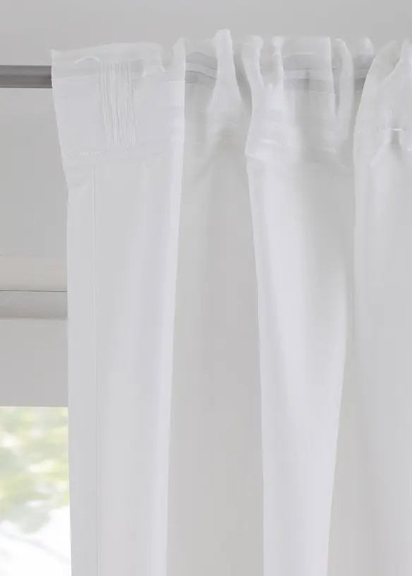 Blommönstrad gardinlängd i mikrofiber (1-pack), bonprix