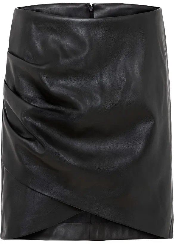 Kort kjol i skinnimitation, bonprix