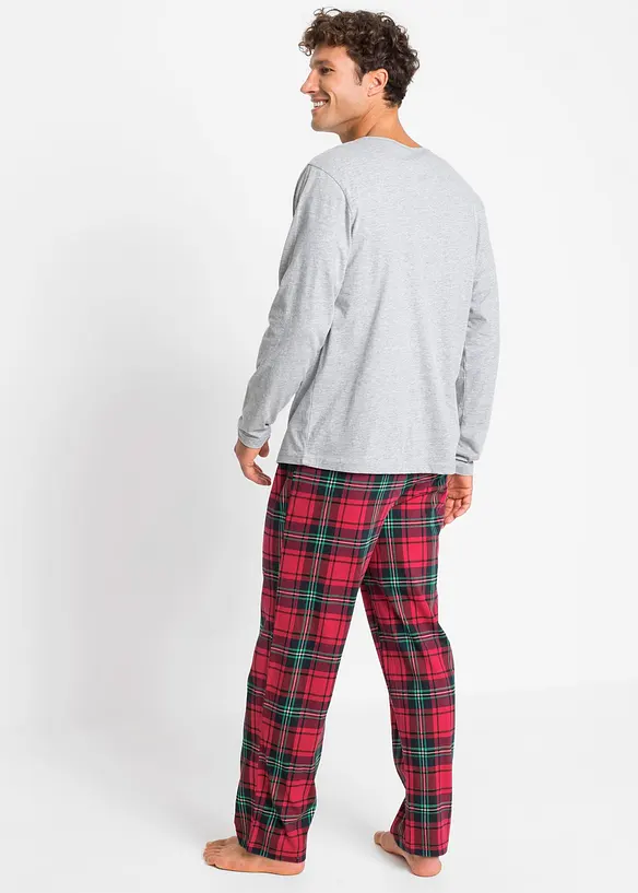 Långärmad pyjamas med ekologisk bomull, bonprix