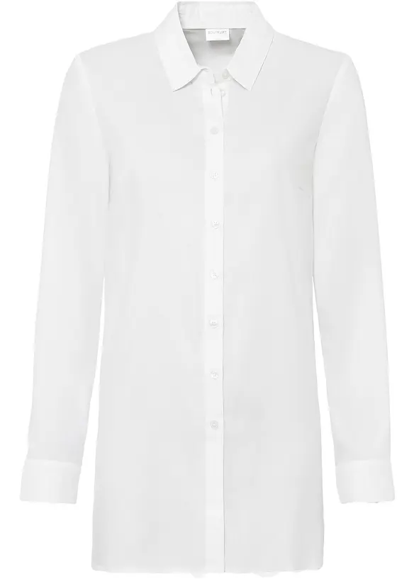 Skjortblus i mjuk viskos, bonprix