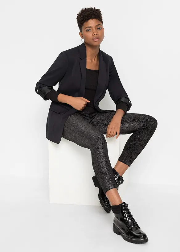 Leggings av sammet med glitter, bonprix