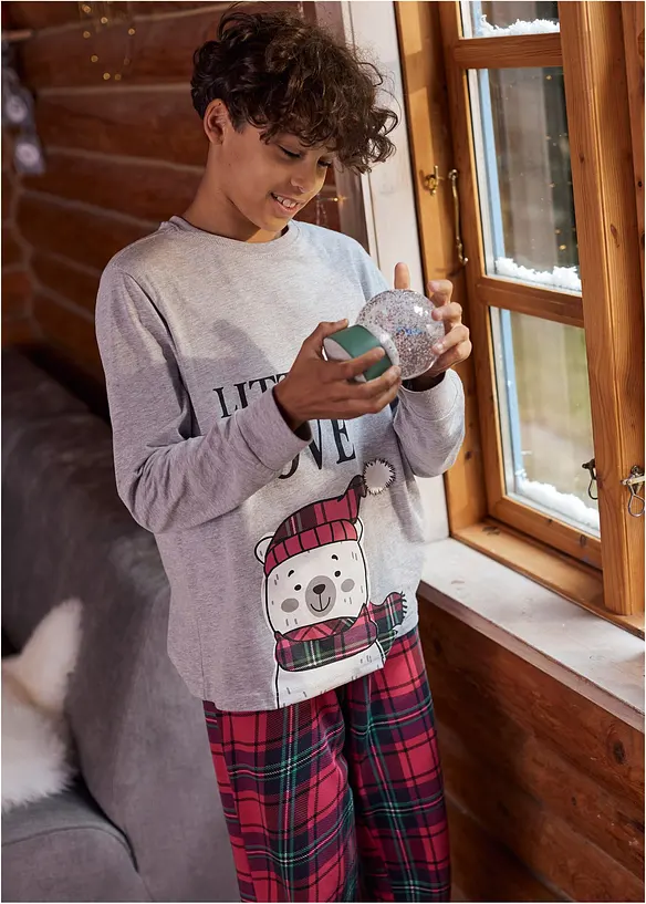 Pyjamas i mjuk bomull (2 delar), bonprix