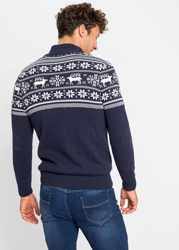 Hudvänlig lusemönstrad cardigan i ren bomull, bonprix