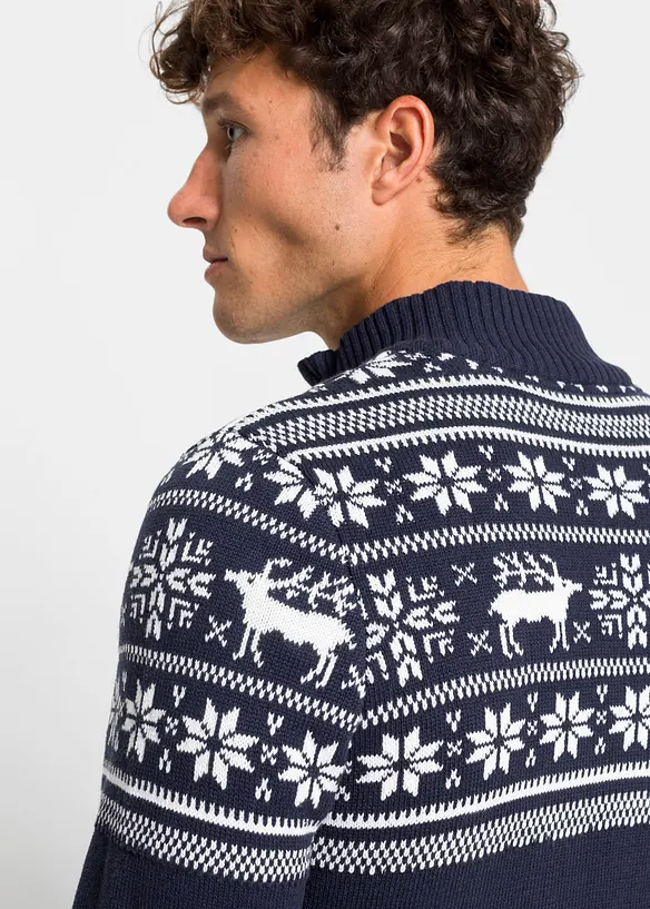 Hudvänlig lusemönstrad cardigan i ren bomull, bonprix