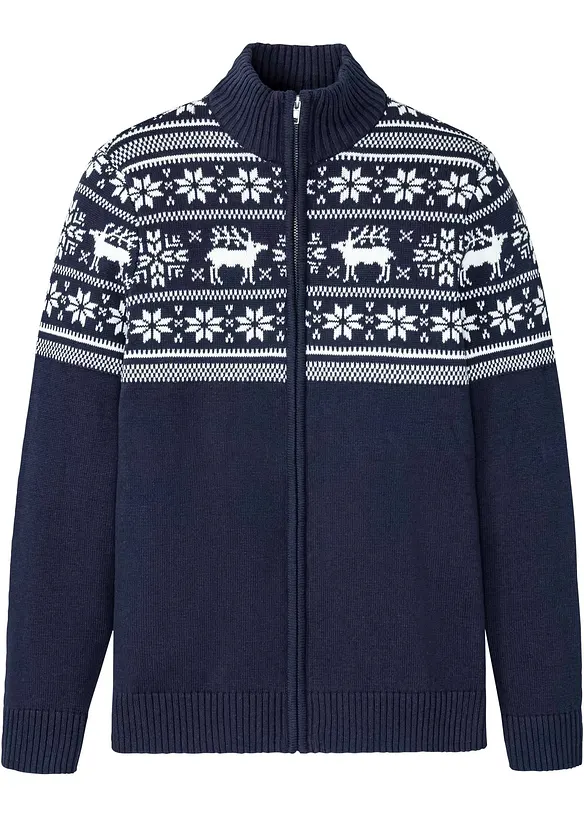 Hudvänlig lusemönstrad cardigan i ren bomull, bonprix