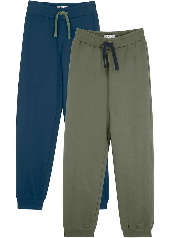 Joggingbyxa med bomull för barn (2-pack), bonprix
