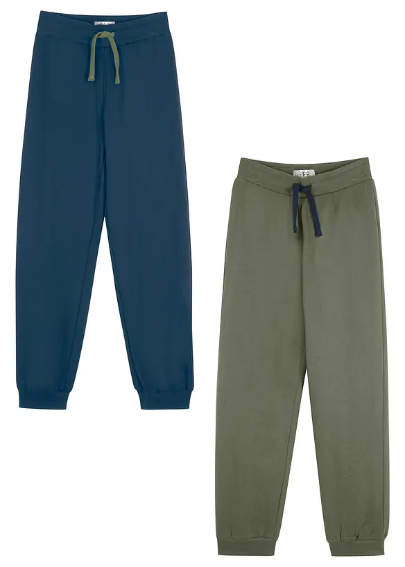 Joggingbyxa med bomull för barn (2-pack), bonprix
