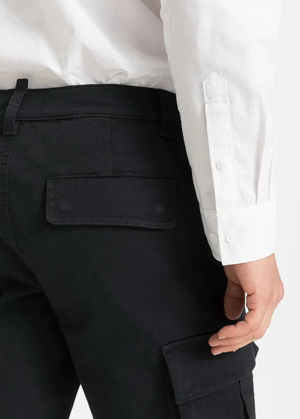Byxa med stretch och raka ben, med bomull, Regular Fit, bonprix