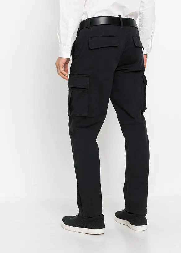 Byxa med stretch och raka ben, med bomull, Regular Fit, bonprix