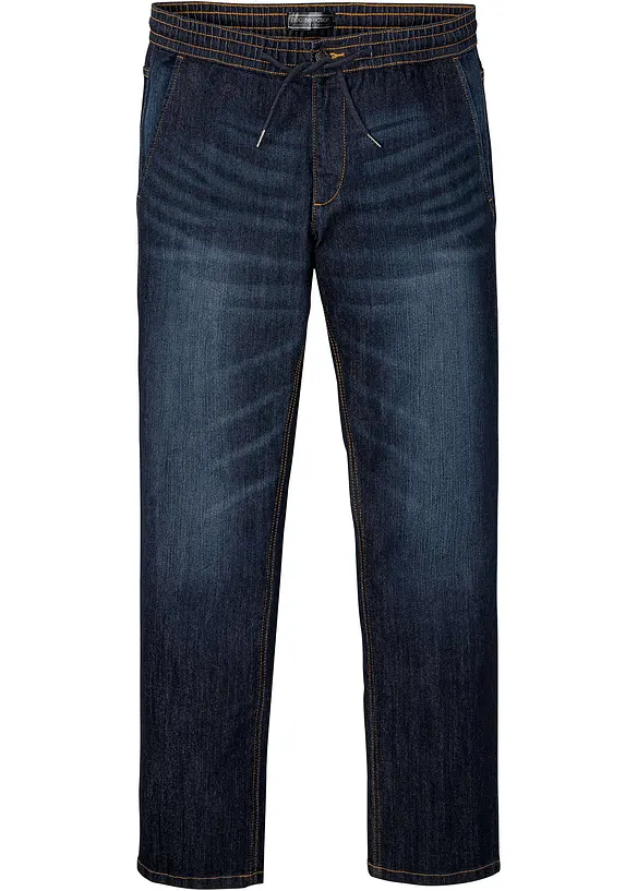 Tunna dra på-jeans, Regular Fit, Straight, bonprix