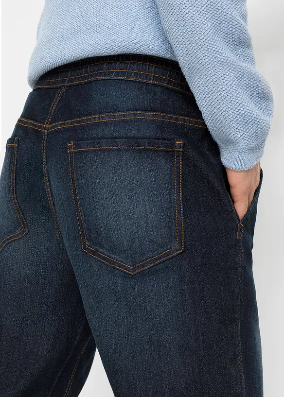 Tunna dra på-jeans, Regular Fit, Straight, bonprix