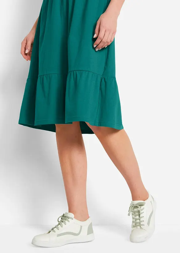 Jerseyklänning i ren bomull, bonprix