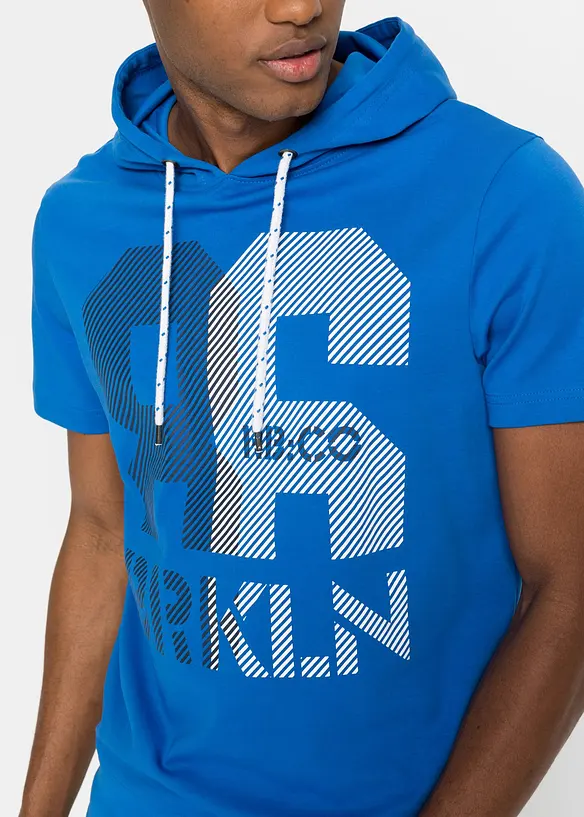 T-shirt med luva i tungt material, bonprix
