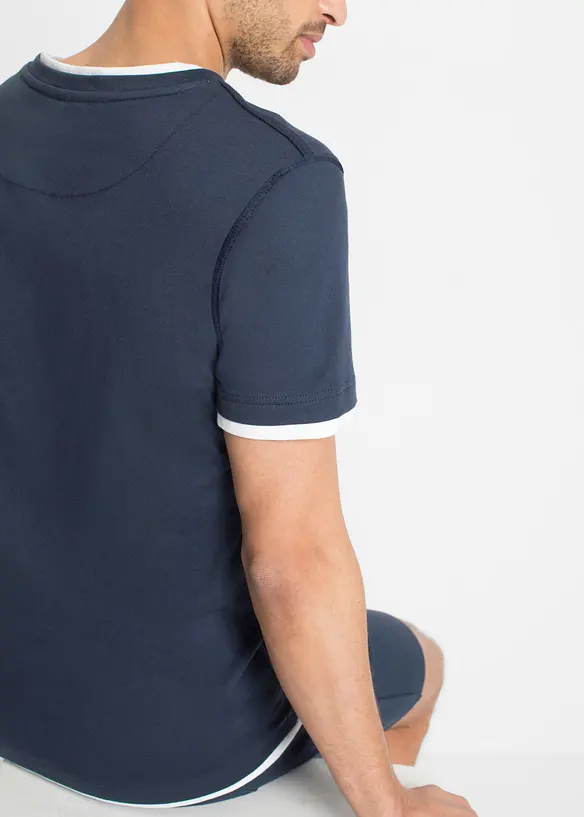 T-shirt med 2-i-1-look (2-pack), bonprix