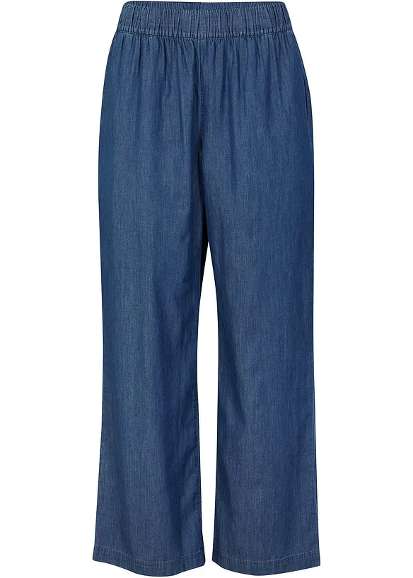 Tunna dra på-jeans med bekväm midja, vid passform, bonprix