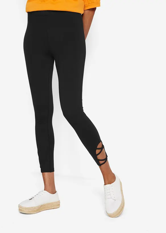 7/8-leggings med hög bekväm midja och ekologisk bomull, bonprix