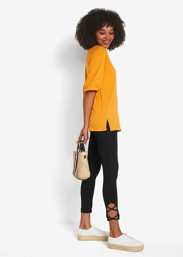 7/8-leggings med hög bekväm midja och ekologisk bomull, bonprix
