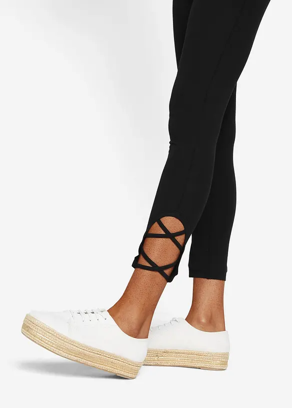 7/8-leggings med hög bekväm midja och ekologisk bomull, bonprix