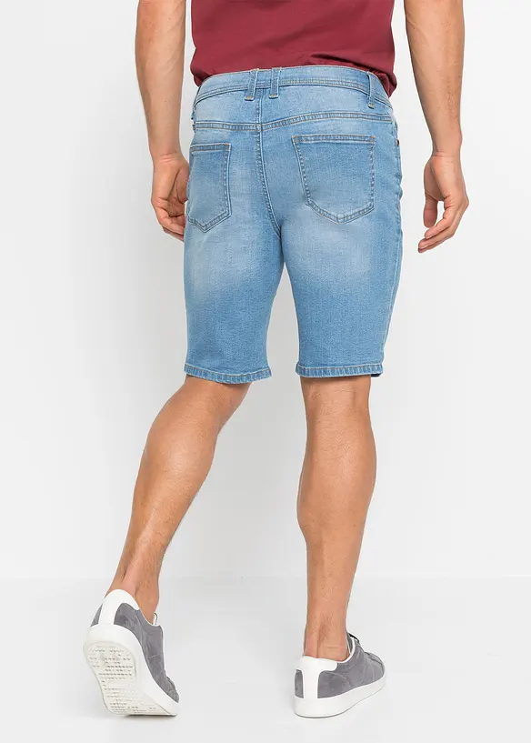 Stretchiga jeansbermudas (2-pack), Regular Fit, bonprix