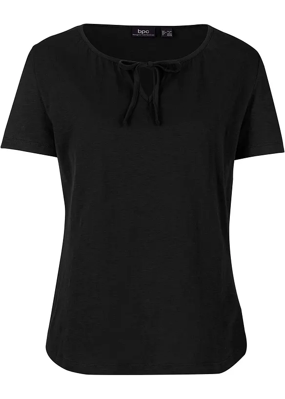 Topp med snörning, kortärmad, bonprix