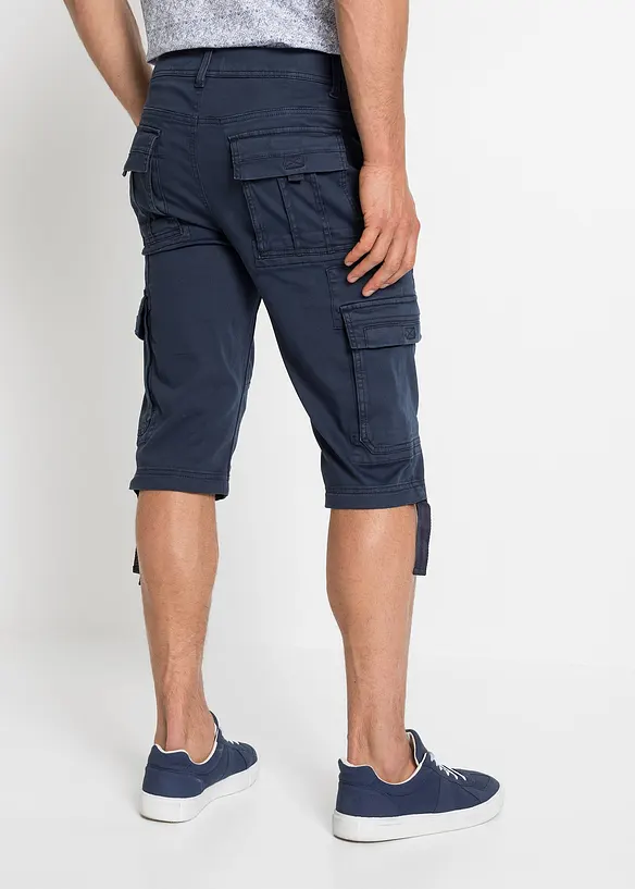 Långa bermudas med stretch och cargofickor, normal passform, bonprix