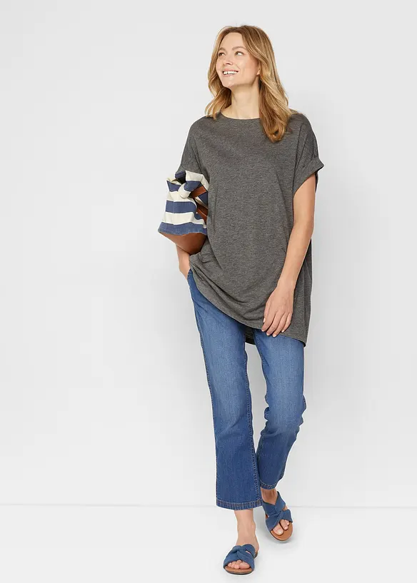 Lång topp med bomull (2-pack), bonprix
