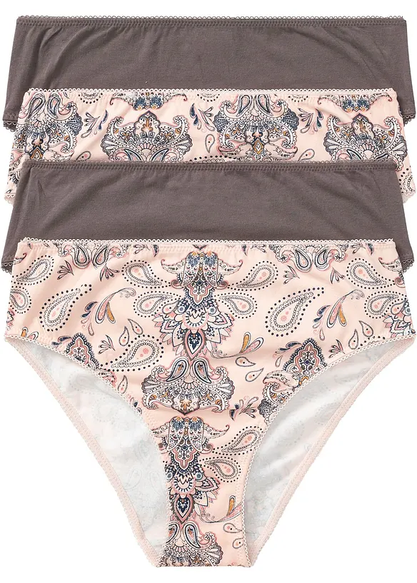 Maxitrosa med skön bomull (4-pack), bonprix