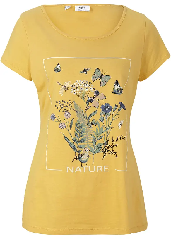T-shirt i bomull med tryck, bonprix