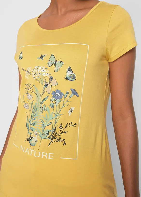 T-shirt i bomull med tryck, bonprix