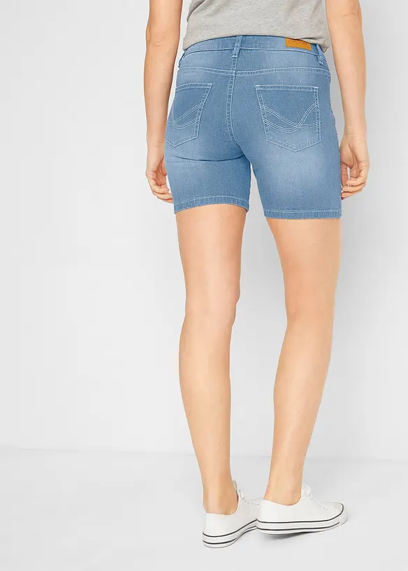 Jeansshorts Slim Fit, Mid Waist (2-pack), bonprix
