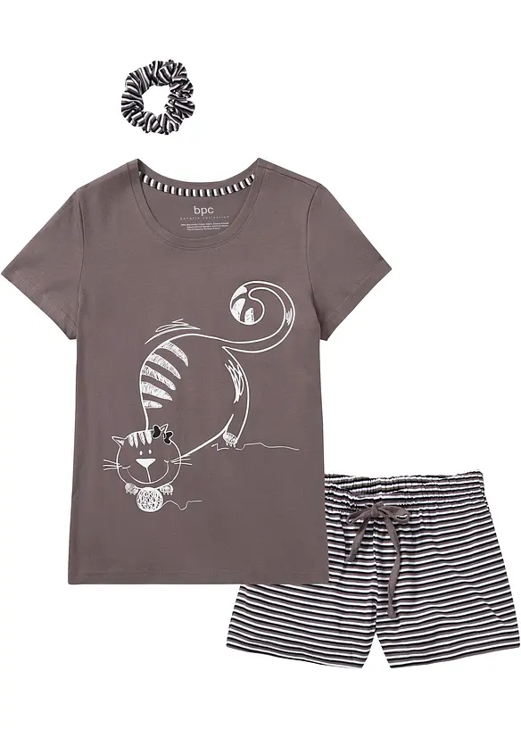 Pyjamas med shorts och hårband, bonprix