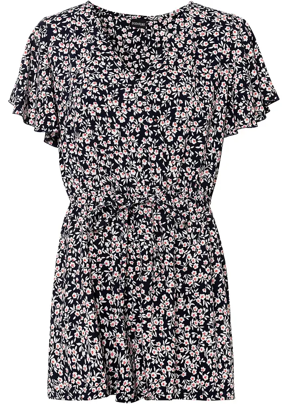 Mönstrad jumpsuit i viskos, bonprix