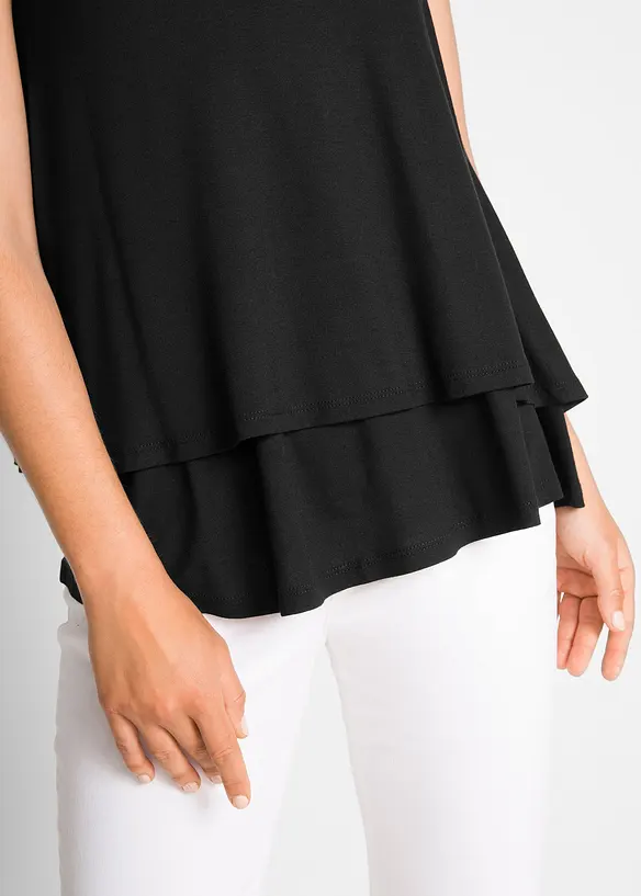 Viskoslinne med lager-på-lager-look, bonprix