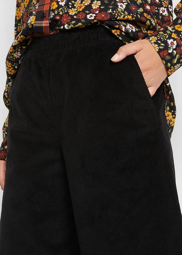 Manchesterbyxa med bekväm high waist, bonprix