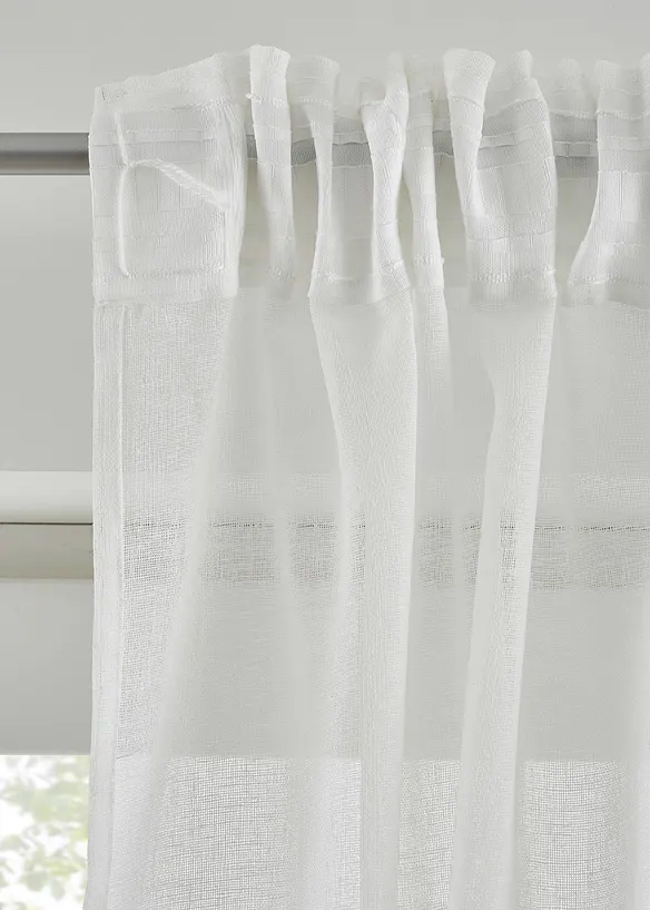 Gardinlängd med bladmönster (1-pack), bonprix