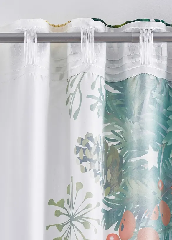 Gardinlängd med LED-belysning och vintrigt mönster (1-pack), bonprix