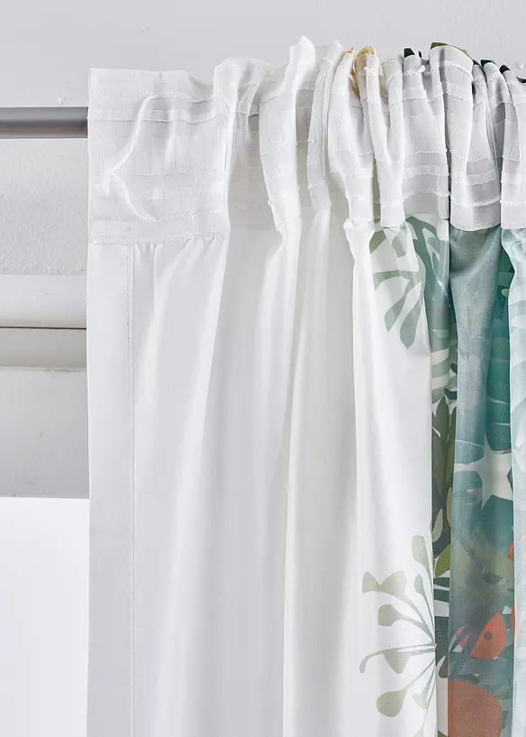 Gardinlängd med LED-belysning och vintrigt mönster (1-pack), bonprix